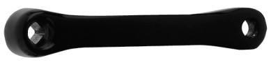 Klika pravá pro E-BIKE, Al na 4hran černá, 170mm